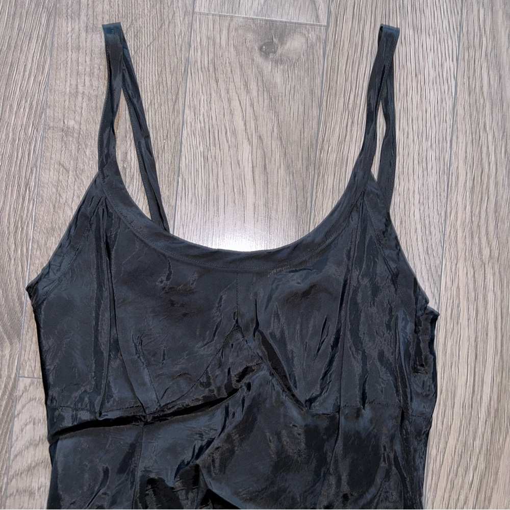 Comrags Vintage Black Slip Dress Size M Made in Canada - Picture 4 of 11